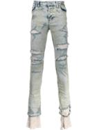 Sub-age. Bleached Distressed Jeans, Men's, Size: 3, Blue, Cotton