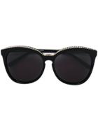 Stella Mccartney Eyewear Chain Embellished Round Sunglasses - Black