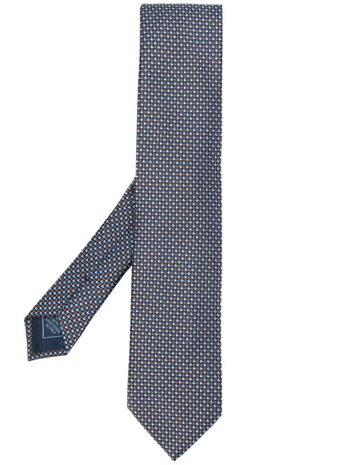 Brioni Printed Tie - Blue