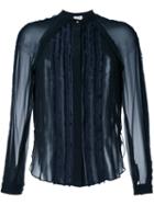 3.1 Phillip Lim Frayed Trim Sheer Shirt