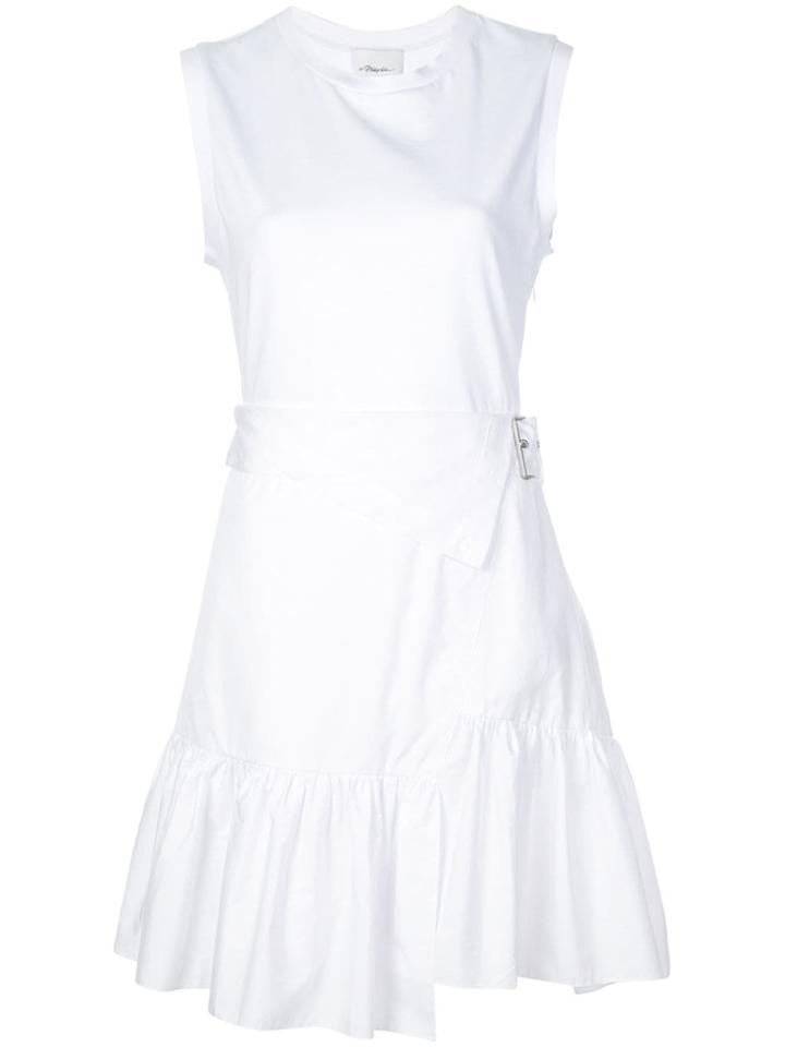 3.1 Phillip Lim Asymmetric Belted Dress - White