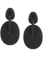 Monies Oversized Circle Earrings - Black