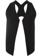 Helmut Lang Slim Fit Waistcoat, Women's, Size: 8, Black, Cotton
