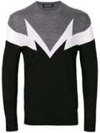 Neil Barrett Lightning Patch Sweatshirt - Black