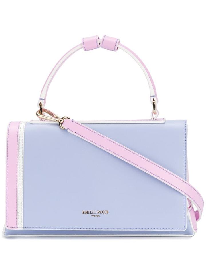 Emilio Pucci Colour-block Shoulder Bag - Purple