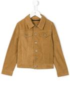 Dondup Kids Buttoned Leather Jacket, Boy's, Size: 8 Yrs, Nude/neutrals
