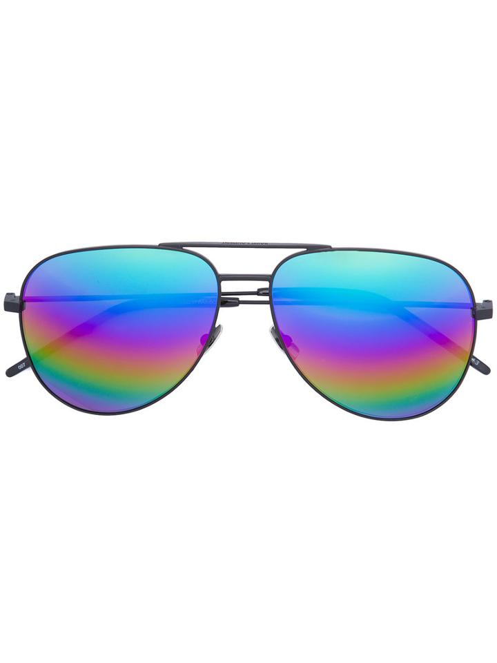 Saint Laurent Reflective Aviators, Women's, Steel/nylon