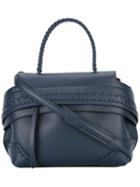 Tod's - Fold-over Closure Tote - Women - Leather - One Size, Women's, Blue, Leather