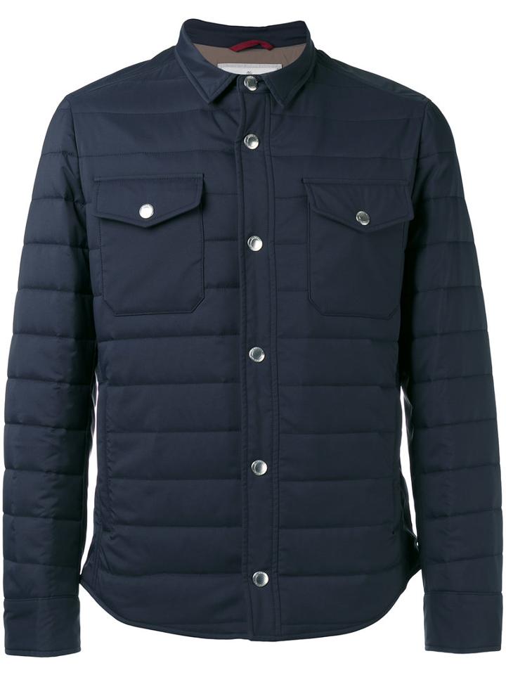 Brunello Cucinelli - Padded Jacket - Men - Nylon/polyester - M, Blue, Nylon/polyester