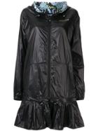 Roberto Cavalli Hooded Rain Jacket - Black