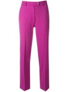 Ck Calvin Klein Tailored Cropped Trousers - Pink & Purple