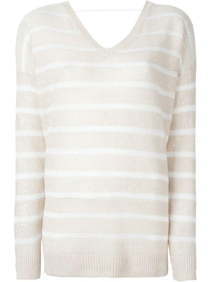 Brunello Cucinelli Striped Knit Sweater