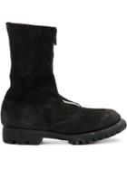 Guidi Front Zip Ankle Boots - Black