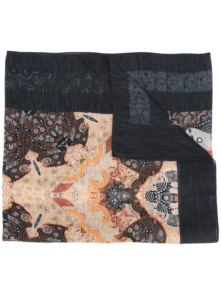 Etro Multi-print Scarf, Men's, Cotton/silk