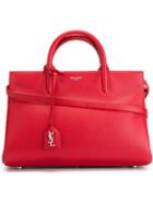 Saint Laurent Small Rive Gauche Tote, Women's, Red, Leather