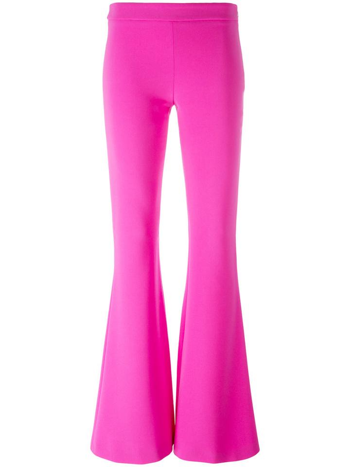 Moschino Flared Trousers, Women's, Size: 40, Pink/purple, Triacetate/polyester