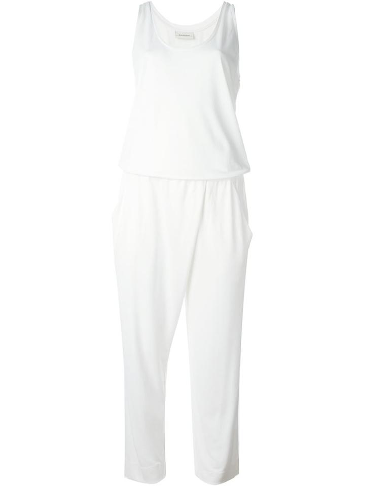 By Malene Birger Sialo Sleeveless Jumpsuit, Women's, Size: M, White, Modal/polyester/polyamide/polyurethane