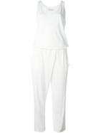 By Malene Birger Sialo Sleeveless Jumpsuit, Women's, Size: M, White, Modal/polyester/polyamide/polyurethane