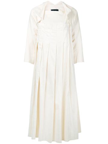 Comme Des Garçons Vintage Pleated Dress And Jacket - White