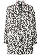 Pinko Leopard Print Oversized Coat - Nude & Neutrals