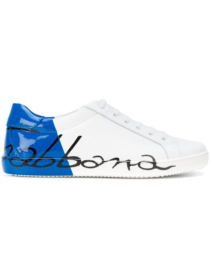 Dolce & Gabbana Kids Scrawled Logo Sneakers - White