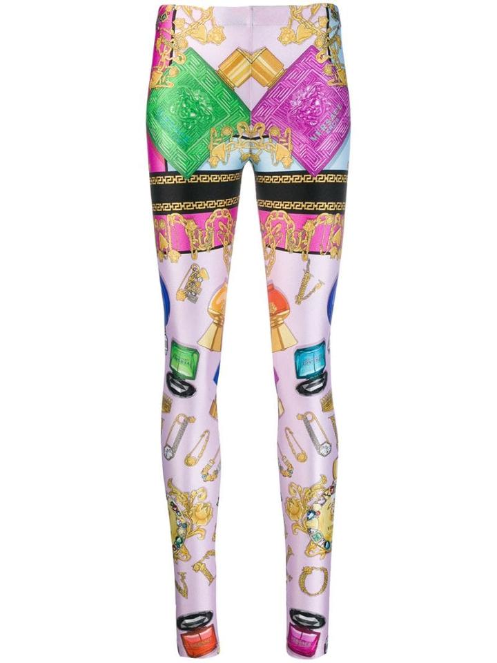 Versace All-over Printed Leggings - Pink