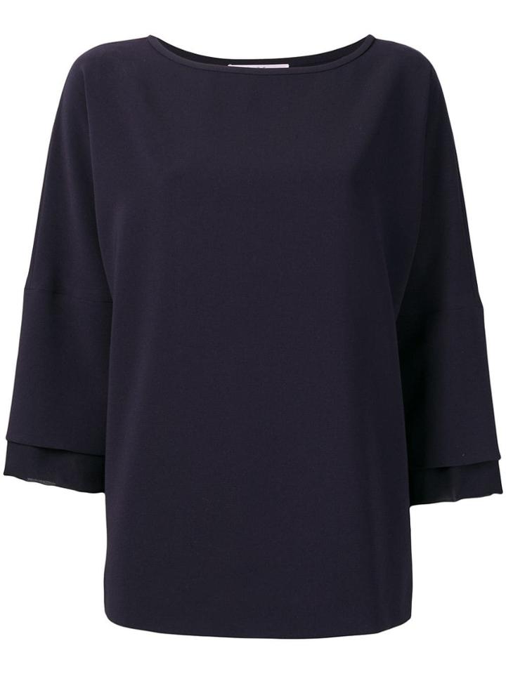 Max Mara Crepe Top - Blue