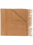 Mackintosh Camel Cashmere Embroidered Scarf Acc-013/e - Brown