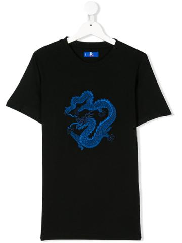 Stefano Ricci Kids Dragon Print T-shirt - Black