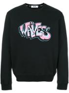 Msgm Waves Sweatshirt - Black