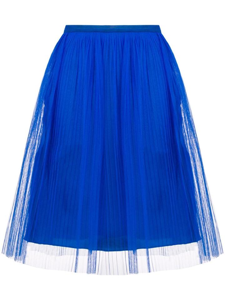 Maison Margiela Pleated Tule Skirt - Blue