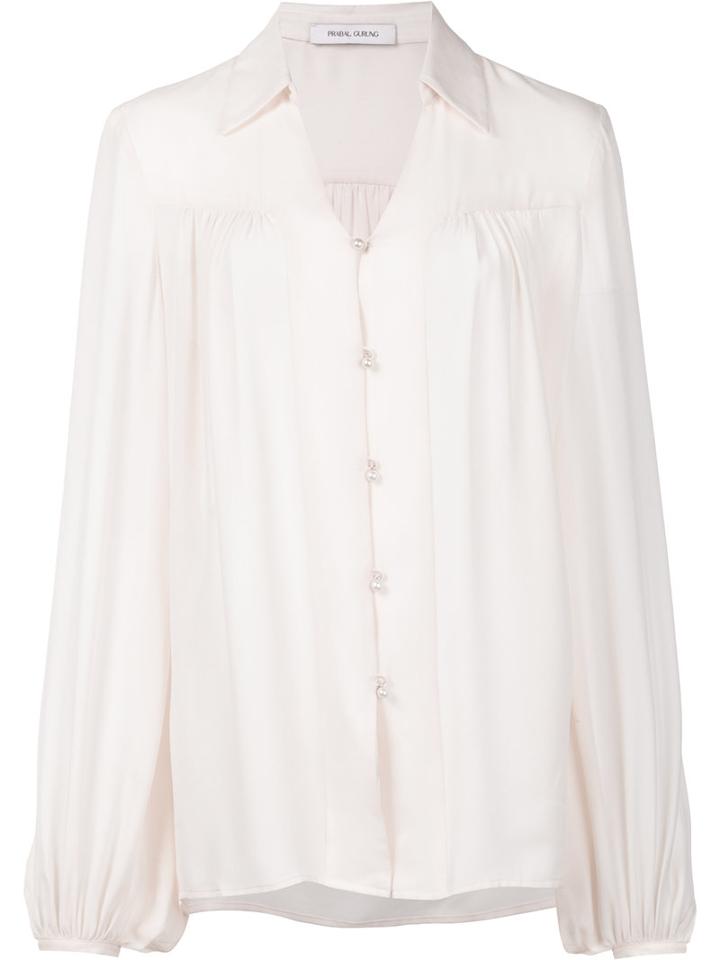 Prabal Gurung 'poet' Shirt, Women's, Size: 2, White, Silk