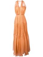 Maria Lucia Hohan Poppy Pleated Maxi Dress - Orange