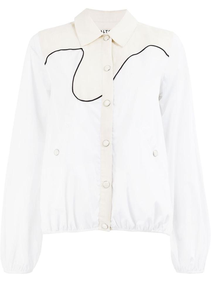 Aalto Wave Panel Blouse - White