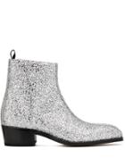 Giuseppe Zanotti Glitter Ankle Boots - Silver