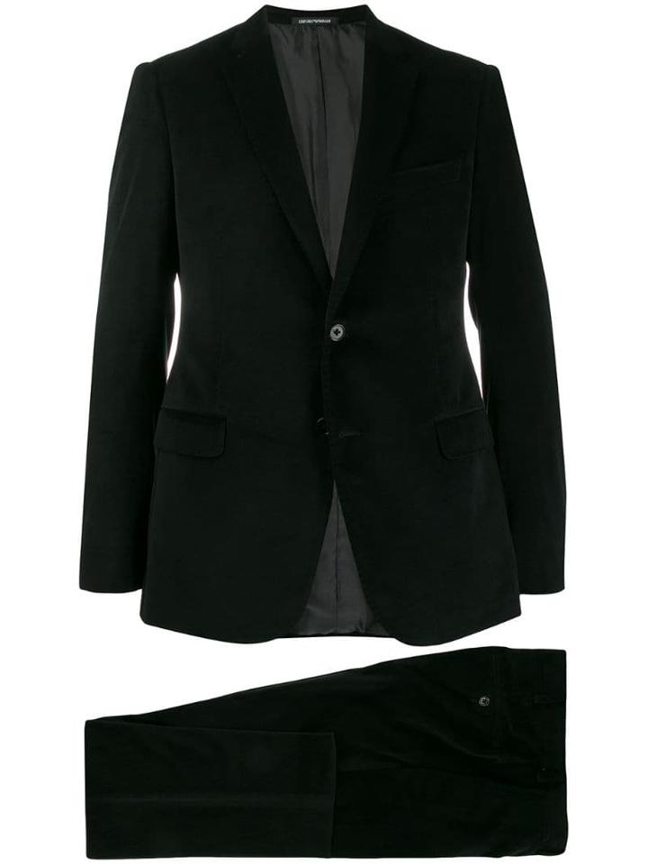 Emporio Armani Corduroy Two Piece Suit - Black