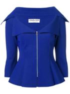 Le Petite Robe Di Chiara Boni Zipped Up Fitted Jacket - Blue