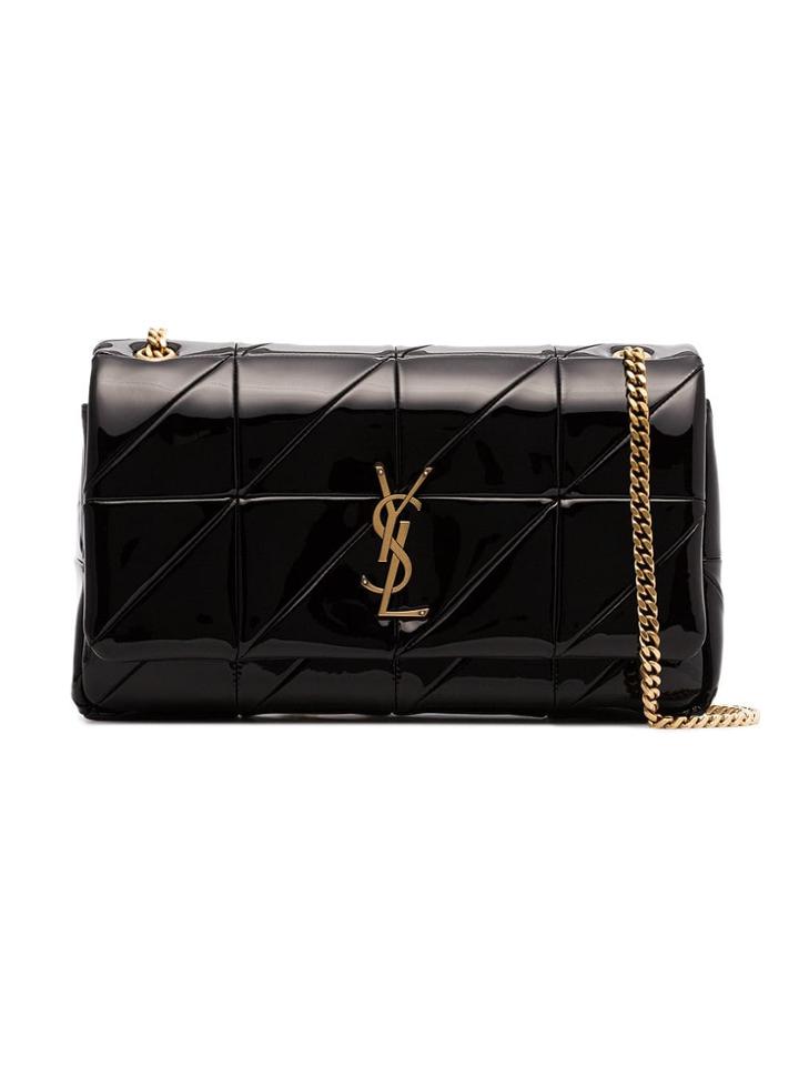 Saint Laurent Black Jamie Pvc And Leather Shoulder Bag