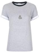 Brunello Cucinelli Regular Fit Slogan T-shirt - Grey
