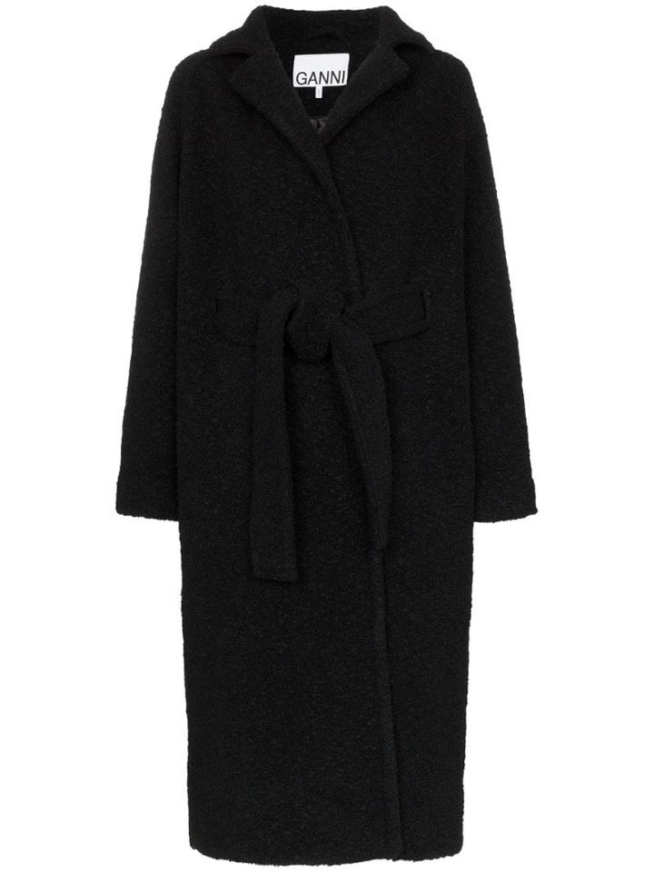Ganni Oversized Coat - Black