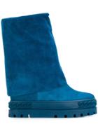 Casadei Concealed Platform Boots - Blue