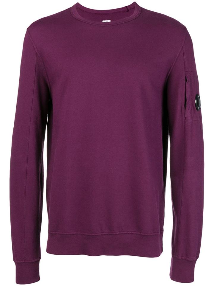 Cp Company Button Detail Sweatshirt - Pink