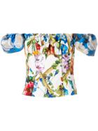 Dolce & Gabbana Floral Print Corset Off The Shoulder Top - Multicolour