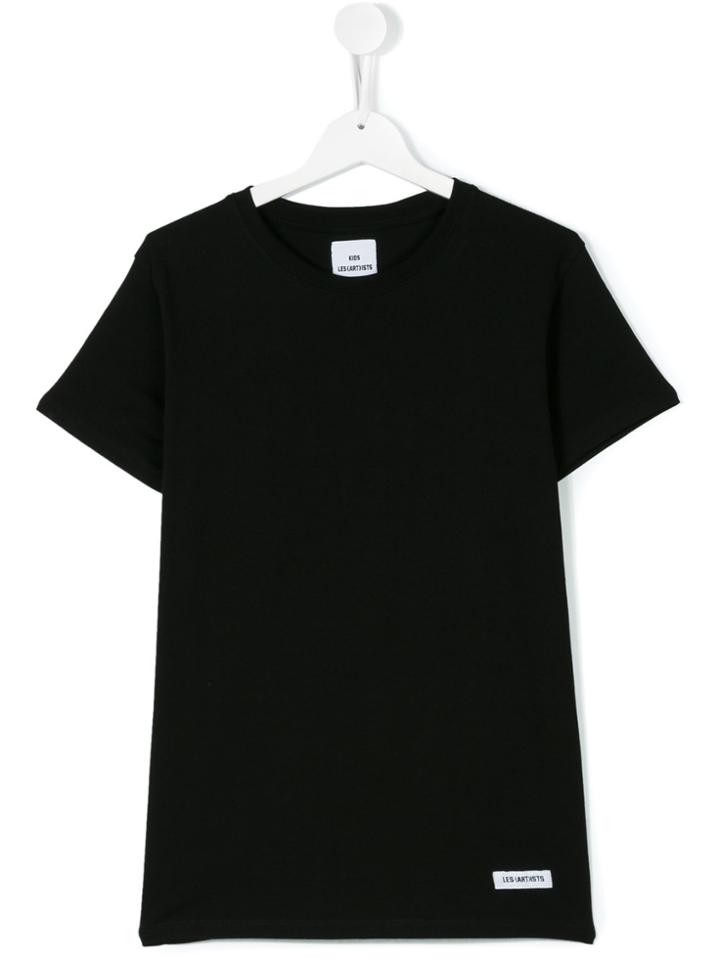 Les (art)ists Kids Teen Parisian Boys Rear Print T-shirt - Black