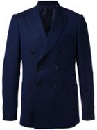 Cerruti 1881 Double-breasted Blazer, Men's, Size: 52, Blue, Silk/merino/lambs Wool