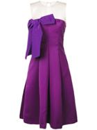 P.a.r.o.s.h. Bow Detail Midi Dress - Pink & Purple