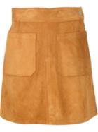 Frame Denim Suede Mini Skirt