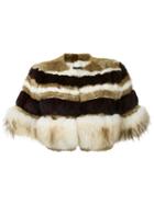 Andrea Bogosian Fur Cropped Jacket, Women's, Size: P, Nude/neutrals, Fox Fur/rabbit Fur