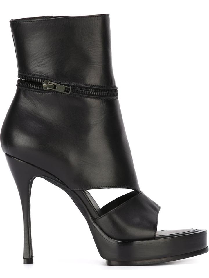 Ann Demeulemeester Cut Out Zipped Booties