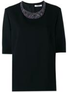 Lanvin - Bead-embellished Blouse - Women - Silk/wool/glass - 42, Women's, Black, Silk/wool/glass
